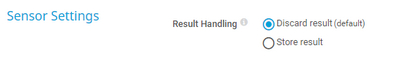 Sensor Settings Sensor Settings