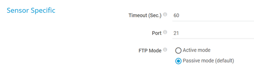 Sensor Specific Sensor Specific
